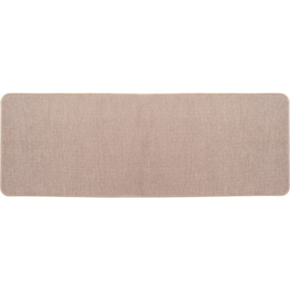Tapis polyester velours Hexagone 45x120cm beige - LUANCE