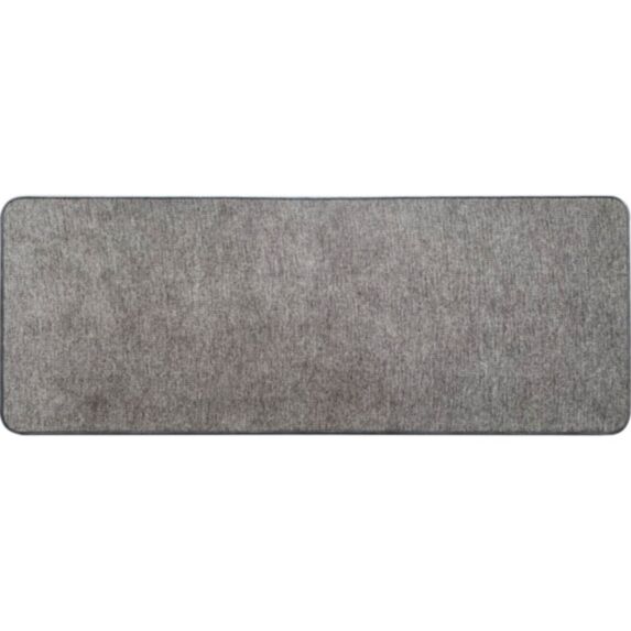 Tapis Hexagone 45 x 120 cm polyester/velours gris clair - LUANCE