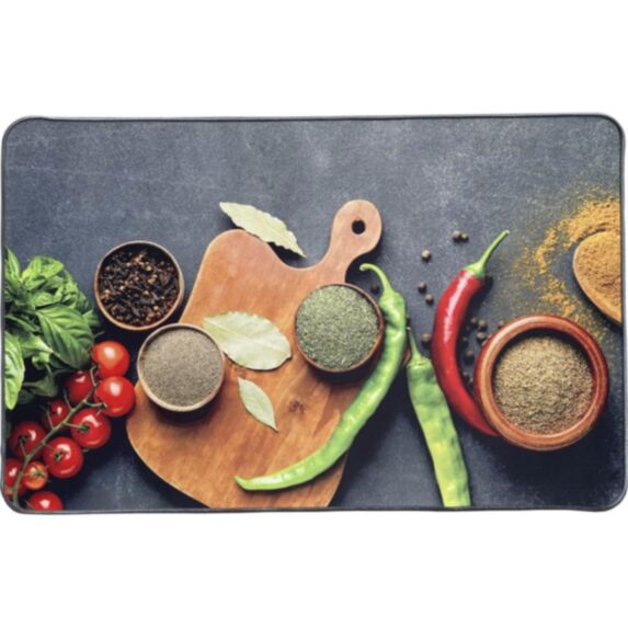 Tapis imprimé Aromates 50 x 80 cm polyester - LUANCE