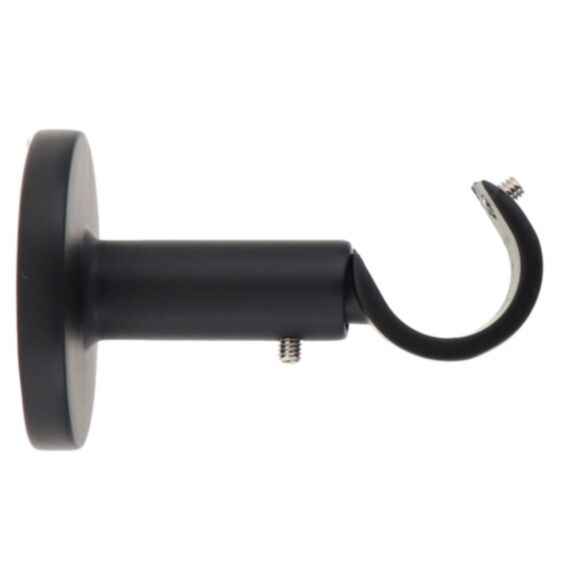 Support simple ouvert mat Ø20x6cm noir - LUANCE