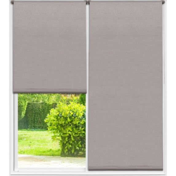 Store enrouleur occultant texturé 180 x 200 cm taupe - LUANCE