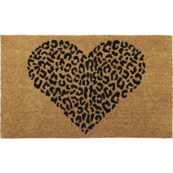 Tapis imprimé coco/PVC 75x75cm léopard - LUANCE
