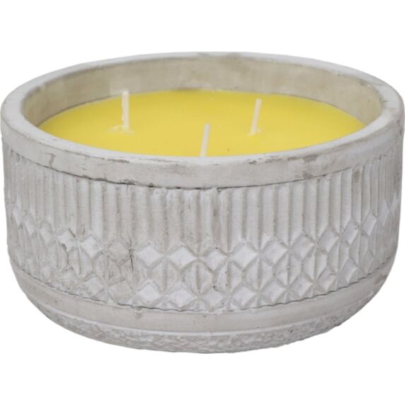 Bougie citronnelle pot ciment gris - LUANCE