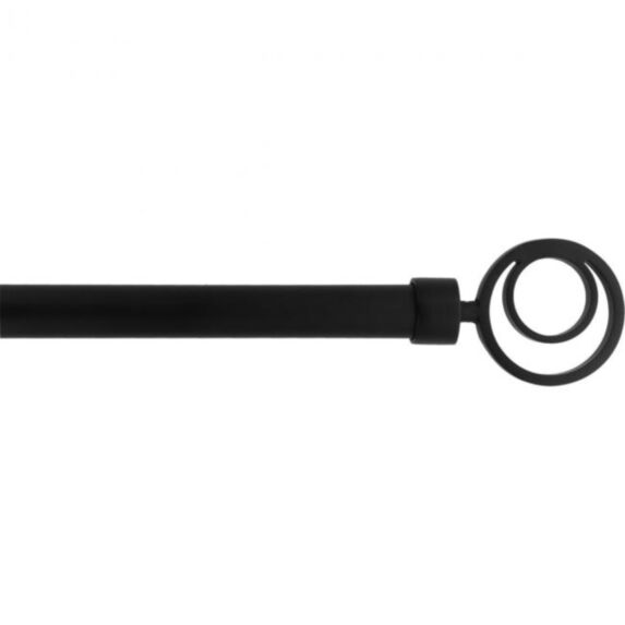 Kit tringle extensible embout Hypnose L.120-210cm Ø19mm noir mat