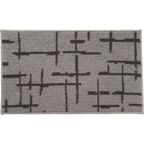 Tapis Linea imprimé géométrique 50x80cm gris clair - LUANCE
