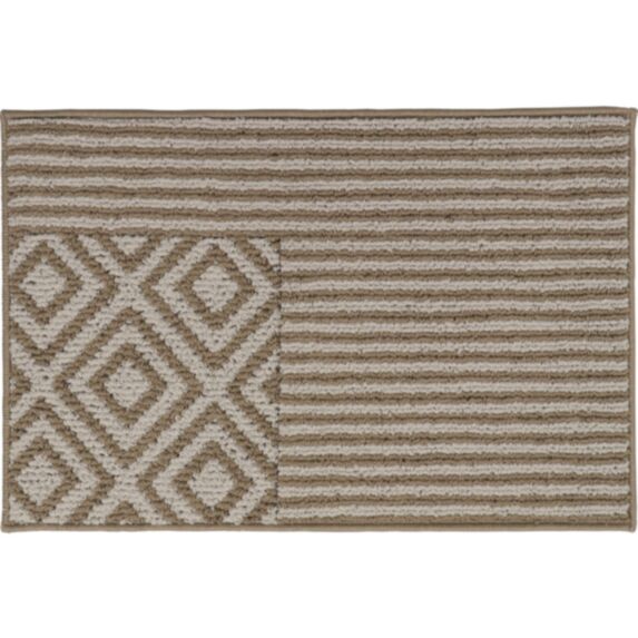 Tapis imprimé 40 x 60 cm polypro Azteca beige - LUANCE
