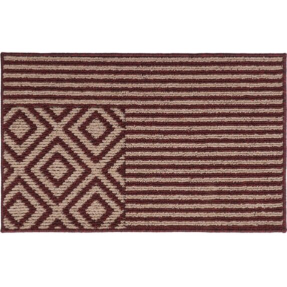 Tapis imprimé 50 x 80 cm polypro Azteca rouge - LUANCE