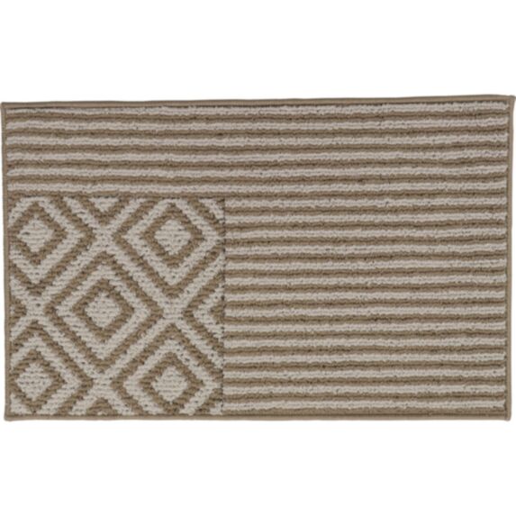 Tapis imprimé 50 x 80 cm polypro Azteca beige - LUANCE