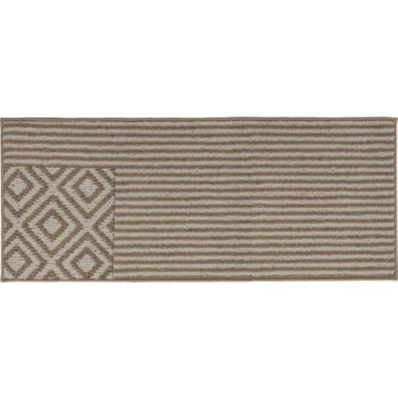 Tapis imprimé 50 x 120 cm polypro Azteca beige - LUANCE