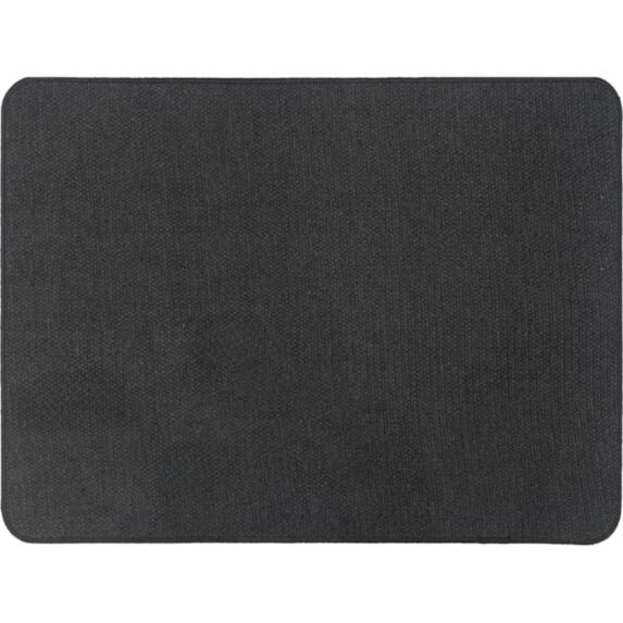 Tapis Hexagone polyester velours 45x69cm noir - LUANCE