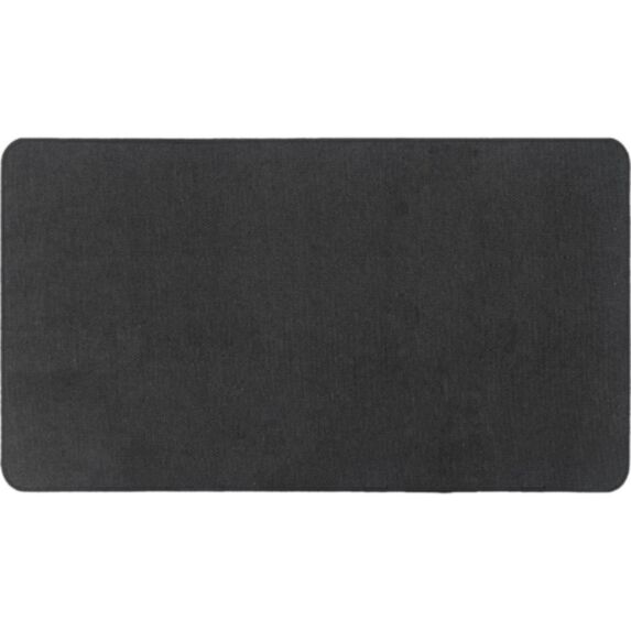 Tapis 45 x 80 cm polyester velours Hexagone noir - LUANCE