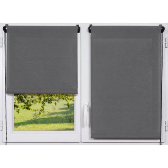 Store enrouleur thermique 180x180cm gris - LUANCE
