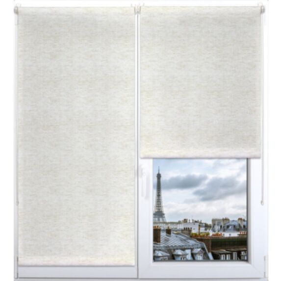 Store enrouleur occultant 75x180cm beige chinée - LUANCE