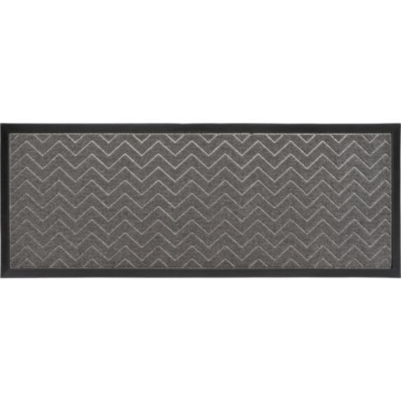 Tapis 45 x 120 cm polypro/caoutchouc Chelsea gris clair - LUANCE