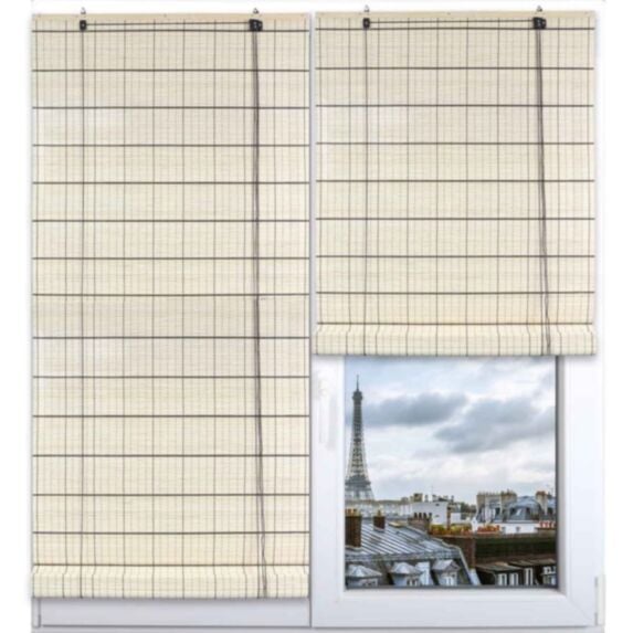 Store enrouleur baguettes bambou 90x180cm naturel - LUANCE