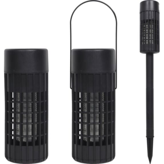 Lampe de jardin anti-insectes Natura solaire portative noire - LUANCE
