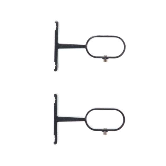 Support de barre court zinc chromé 3x6cm argent x2 - LUANCE