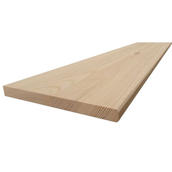 Tablette pin rustique bord arrondi 18mm 120x40cm