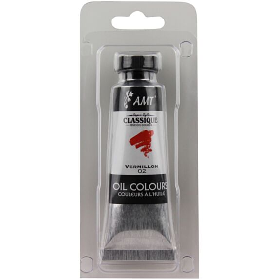Peinture à l'huile tube 45 mL rouge vermillon - AMT