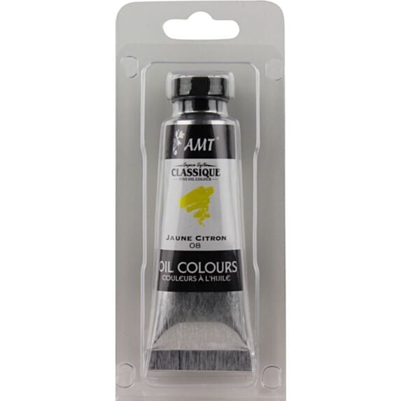 Peinture à l'huile tube 45 mL jaune citron - AMT