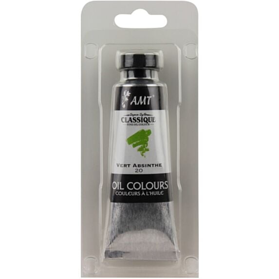 Peinture à l'huile tube 45 mL vert absinthe - AMT