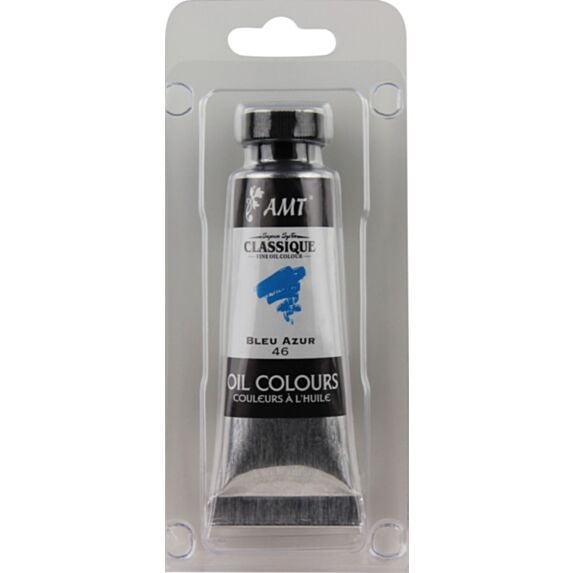 Peinture à l'huile tube 45 mL bleu azur - AMT