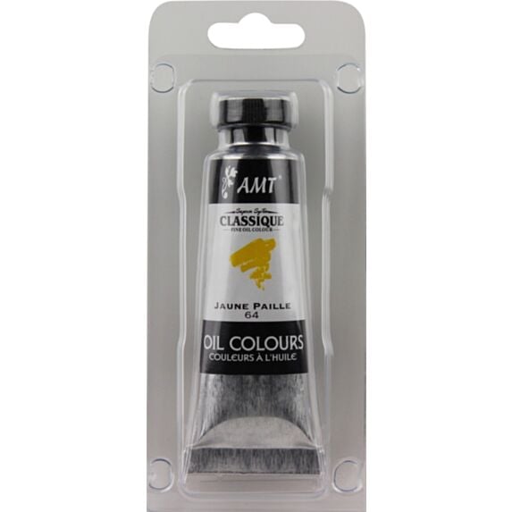 Peinture à l'huile tube 45 mL jaune paille - AMT
