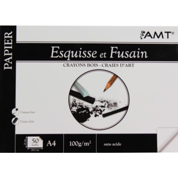 Bloc de papier Esquisse 50 feuilles 100gr/m² format A4 - AMT