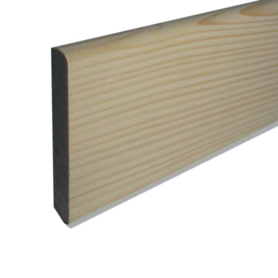 Plinthe sapin bord bord arrondi 2050 x 70 x 9 mm - SUPBOIS