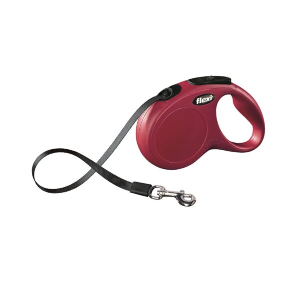 Laisse sangle Newclassic tape 5m rouge - FLEXI