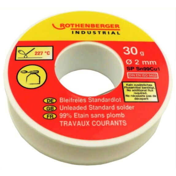 Étain travaux courants 2 mm ame décapante 30 g - ROTHENBERGER