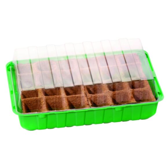 Mini-serre M PLUS pots 36 x 22 x 13 cm + 24 pots biodégradables de 5 cm - ROMBERG