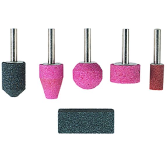Meules x5 sur tige queue ronde ø6mm  - WOLFCRAFT