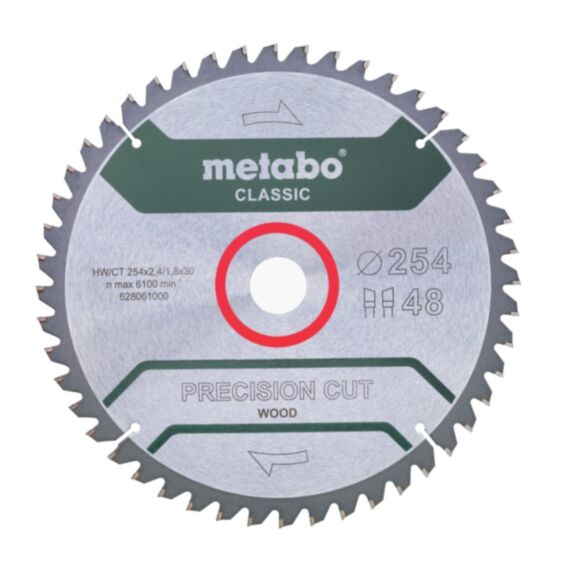 Lame de scie circulaire HW/CT 254 x 30, 48 WZ 5 - METABO