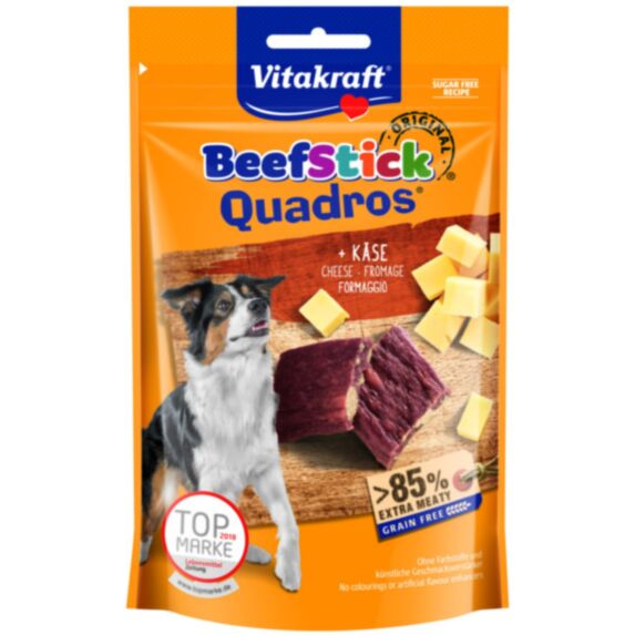 Friandise chien Beefstick Quadros viande et fromage 70 g - VITAKRAFT