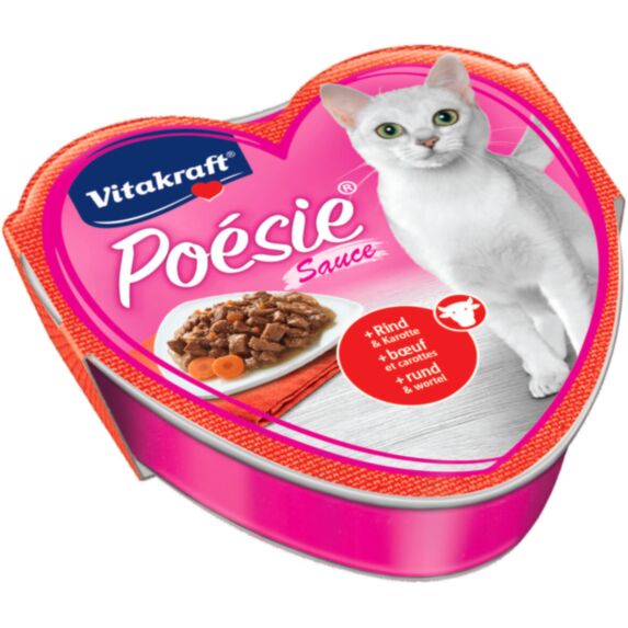 Nourriture chat Poésie Déli Sauce bœuf et carotte, pochon 85 g - VITAKRAFT