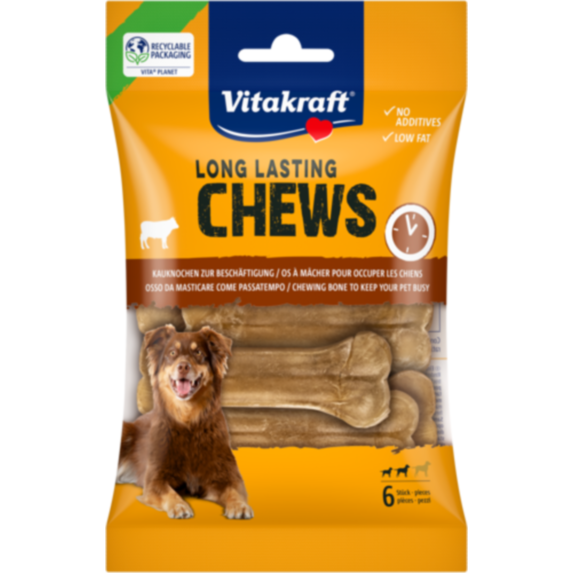 Friandise chien Chews intens os à mâcher boeuf 8cm x6 - VITAKRAFT