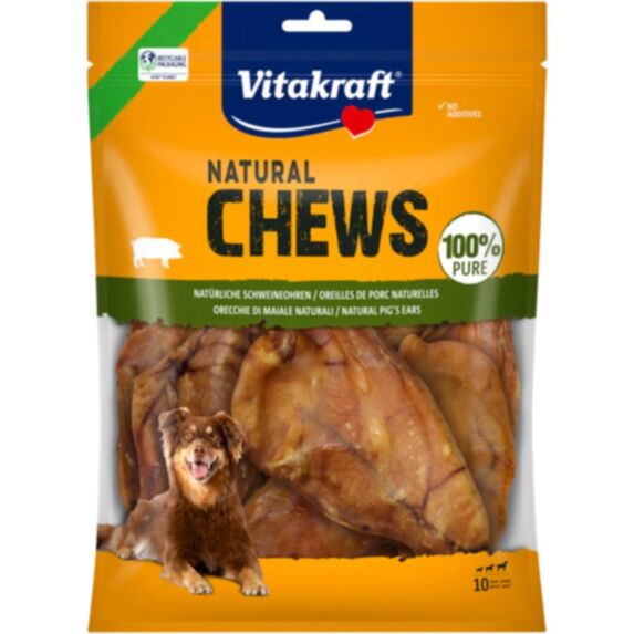 Friandise chien Chews oreille porc séchée x10 - VITAKRAFT