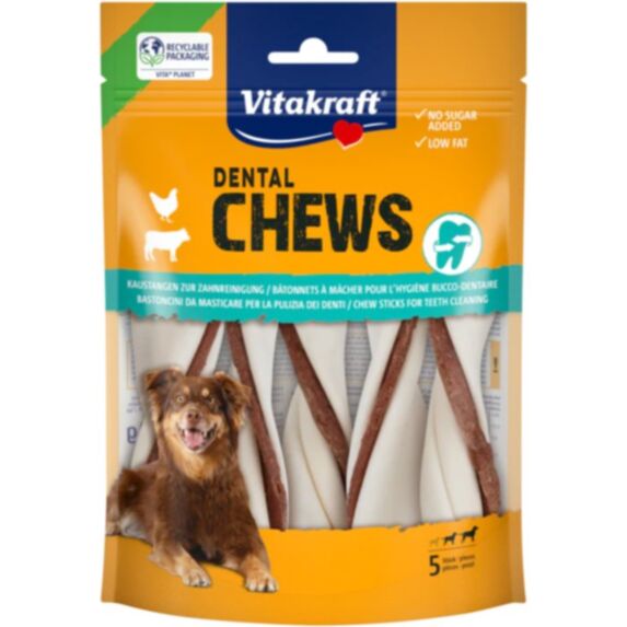 Friandise chien Chews bâtonnets torsadé poulet x5 - VITAKRAFT