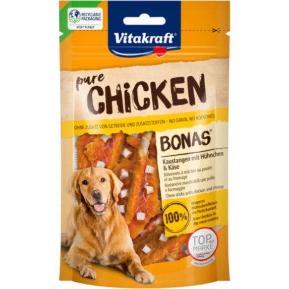 Friandise chien Pure bâtonnets à mâcher poulet fromage 80g - VITAKRAFT