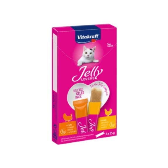 Friandise chat Jelly Lovers poulet-dinde x6 15g - VITAKRAFT