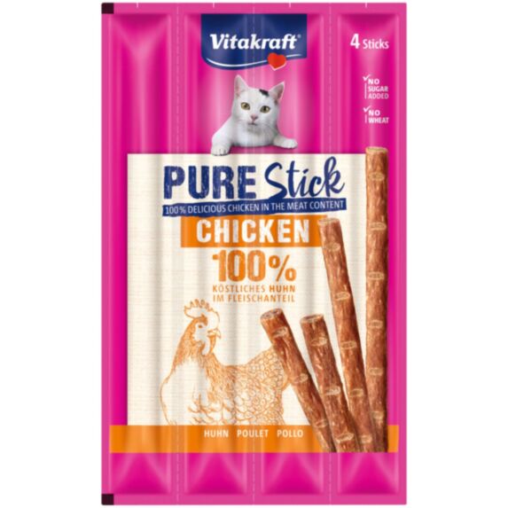 Friandise chat Pure Stick poulet 5gx4 - VITAKRAFT