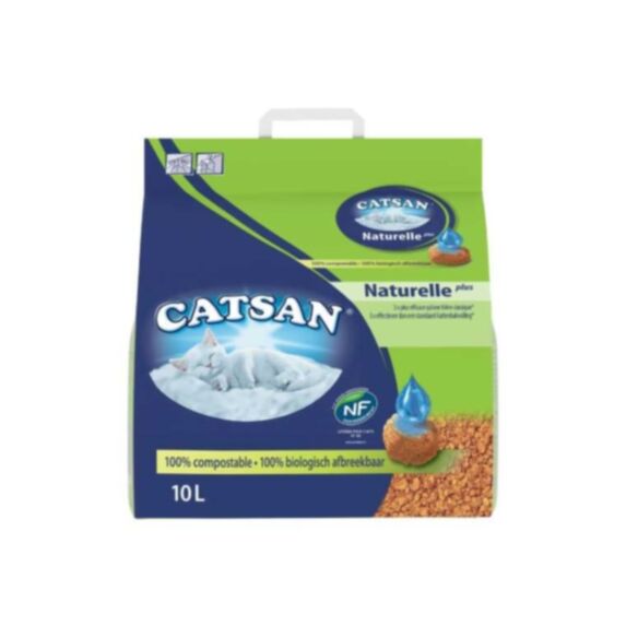 Litière végétale chat naturelle Plus 10 L - CATSAN