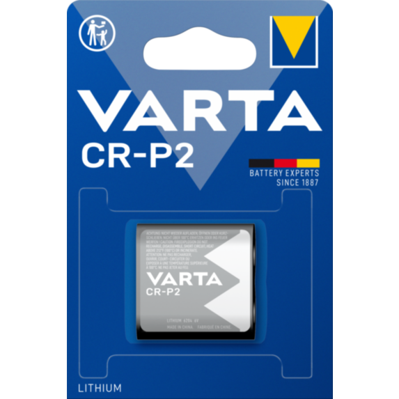 1 pile électronique lithium cylindrique CR P2 - VARTA