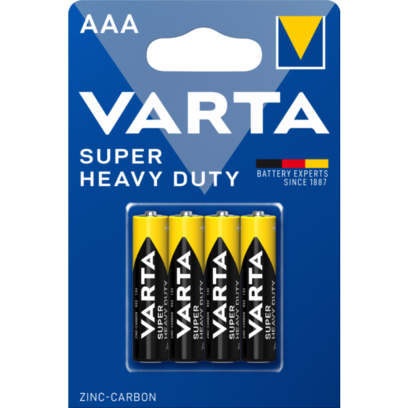 4 piles saline Superlife AAA - VARTA