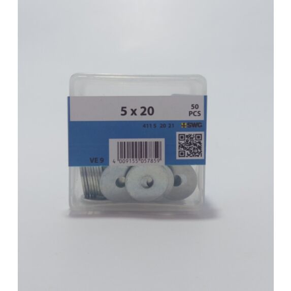 Rondelle large 5x20 zinguée x50 - SWG