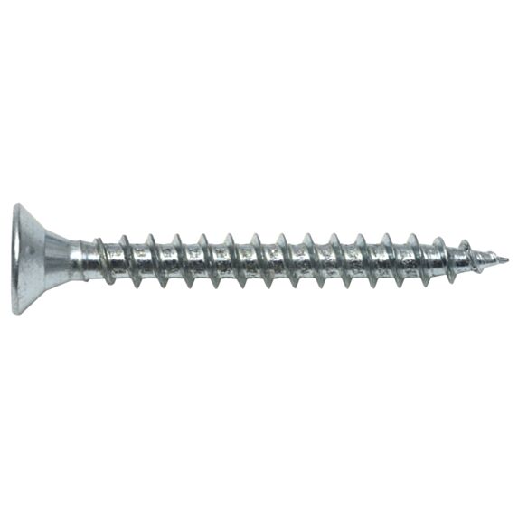 Vis bois et panneaux, tête fraisée, PZ, 3,5 x 30, filetage total, acier zingué