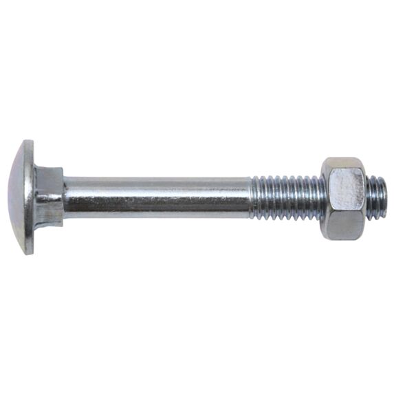 Boulon bois TRCC, M6 x 60, acier zingué, DIN 603