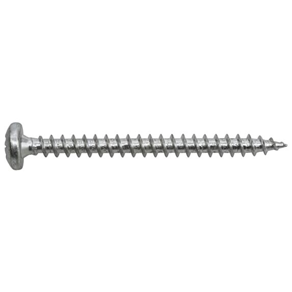 Vis bois et panneaux, tête cylindrique bombée, PZ, 6 x 50, filetage total, acier zingué