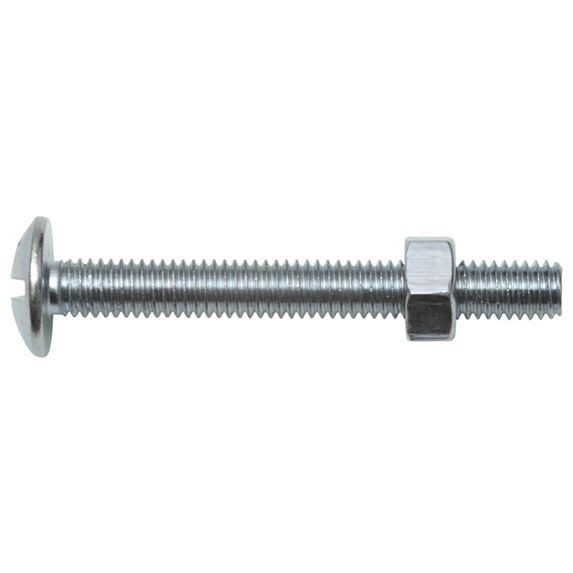 Boulon poêlier avec écrou acier zingué 6 x 80 mm